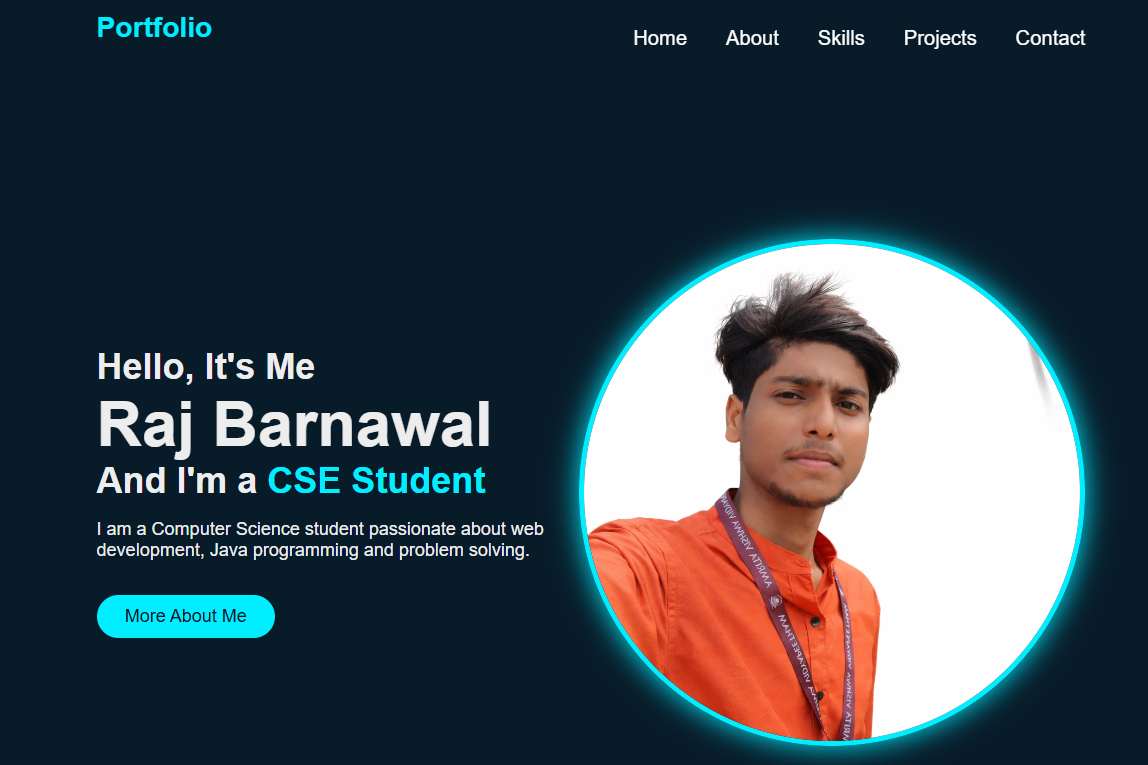 Portfolio using html and css
